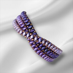 Purple ombre superduo wrap bracelet * multilayer boho bracelet * hippie jewelry * handmade gift for mom