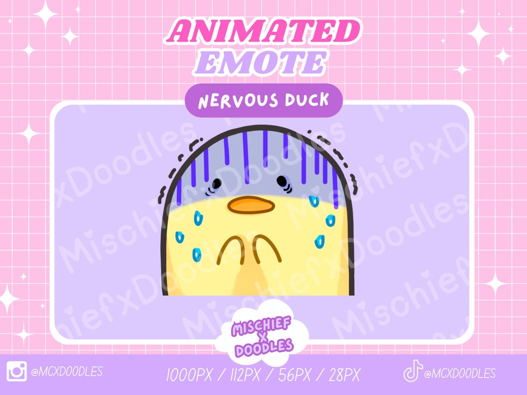 ANIMATED Nervous Duck Emote | Cute Nervous Duck | Animated Emote ...