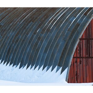 Snow Photograph - Winter Scene - Barn Photo - North Dakota - Landscape Photograph - Farm Art - Home Decor - Wall Art - &quot;Ripple&quot;