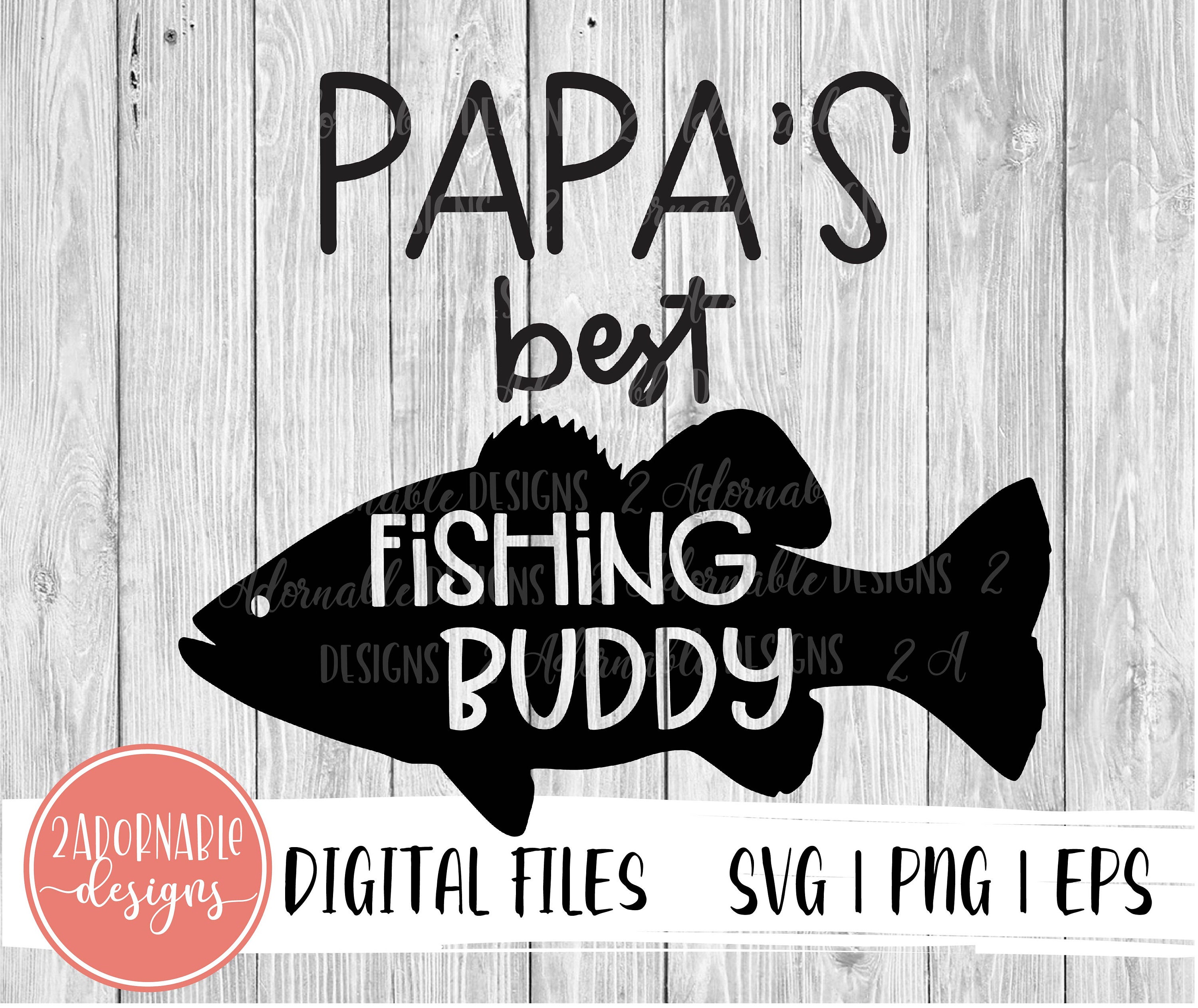 Download Papa es Best Fishing Buddy SVG Design für | Etsy