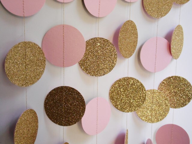 Gold And Light Pink Party Decoration Bridal Shower Decor Etsy