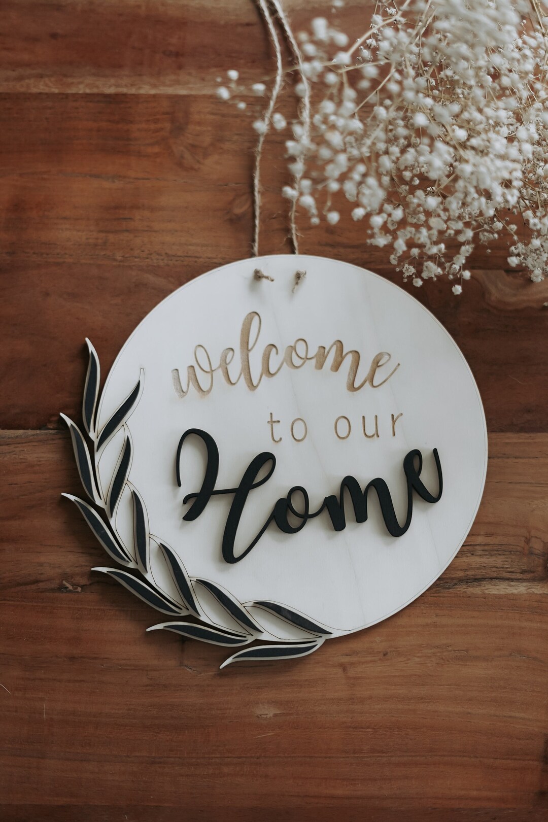 Door Sign Sign Front Door Welcome to Our Home Personalized Decoration ...