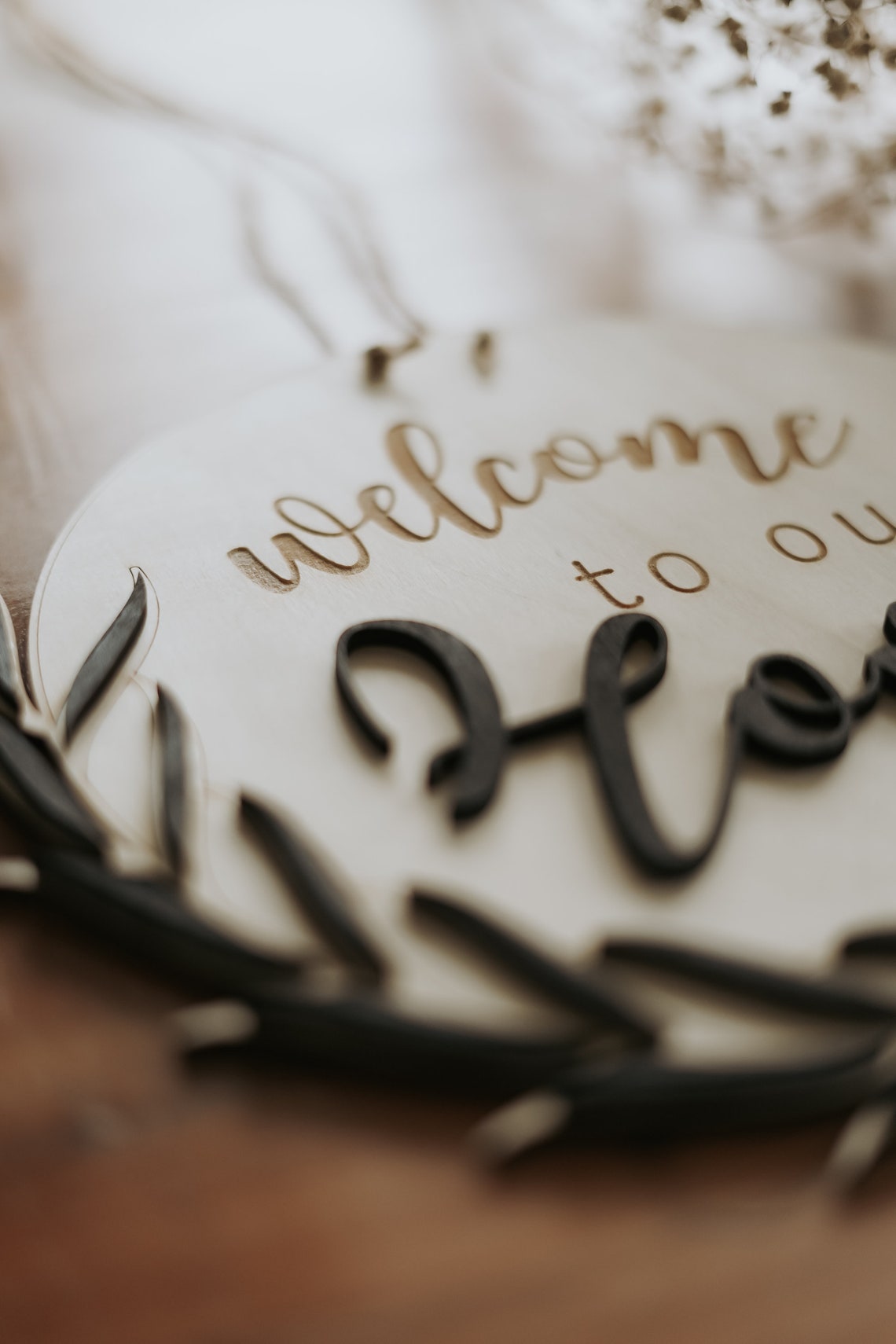 Door Sign Sign Front Door Welcome to Our Home Personalized Decoration ...