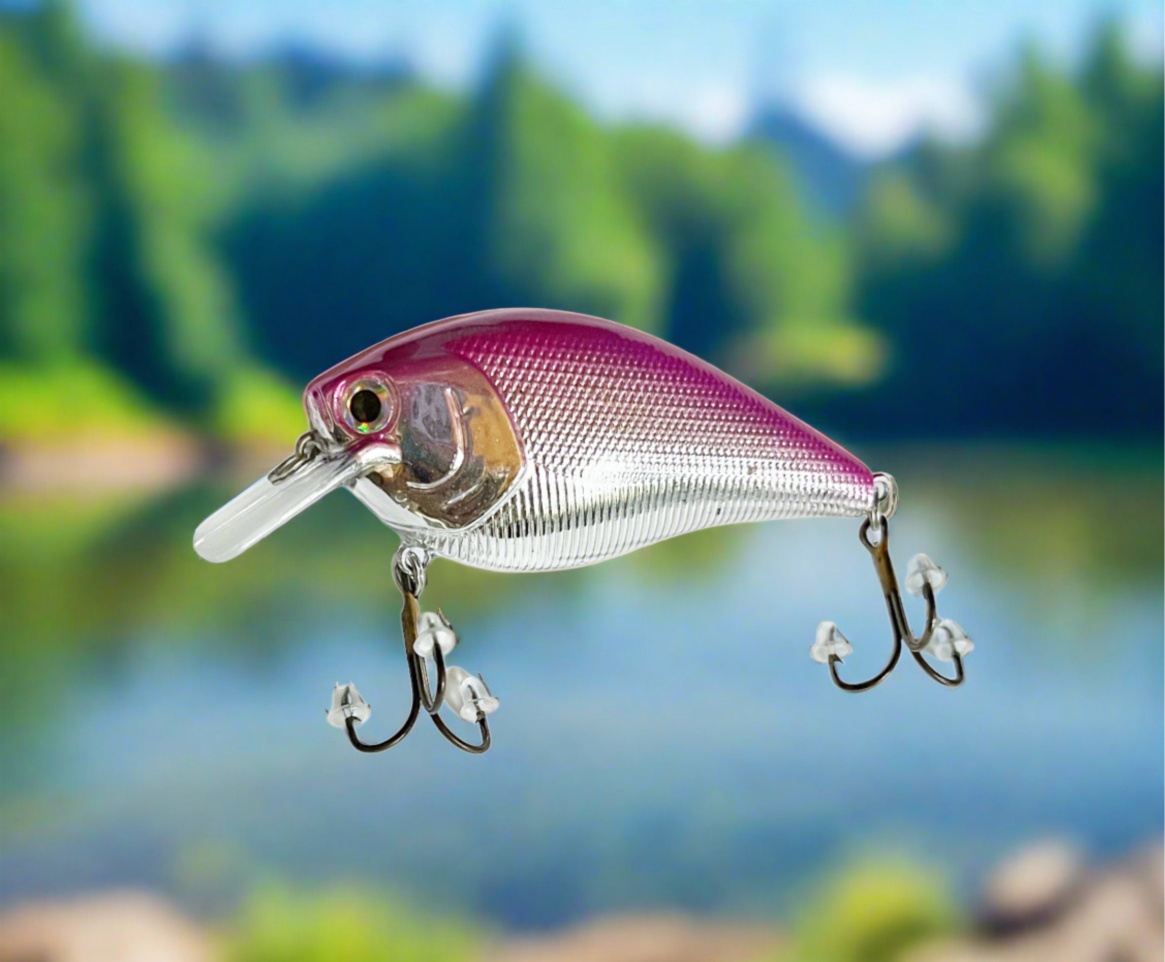 Rebel Mini R F94 Vintage Squarebill Crankbait Köder - Chrome