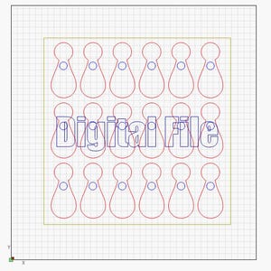 レザーキーホルダー彫刻用治具 デジタルファイル Lightburn Illustrator dxf