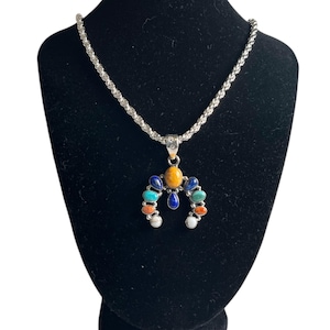 Multi-Color-Stein Halsketten-Anhänger