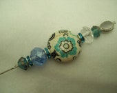 Turquosie Hatpin Vintage Antique Style Hat Pin Victorian STyle Hatpin Hijab Pin, Stick Pin, Scarf Pin, Beaded Hat Pin ONE OF A KIND