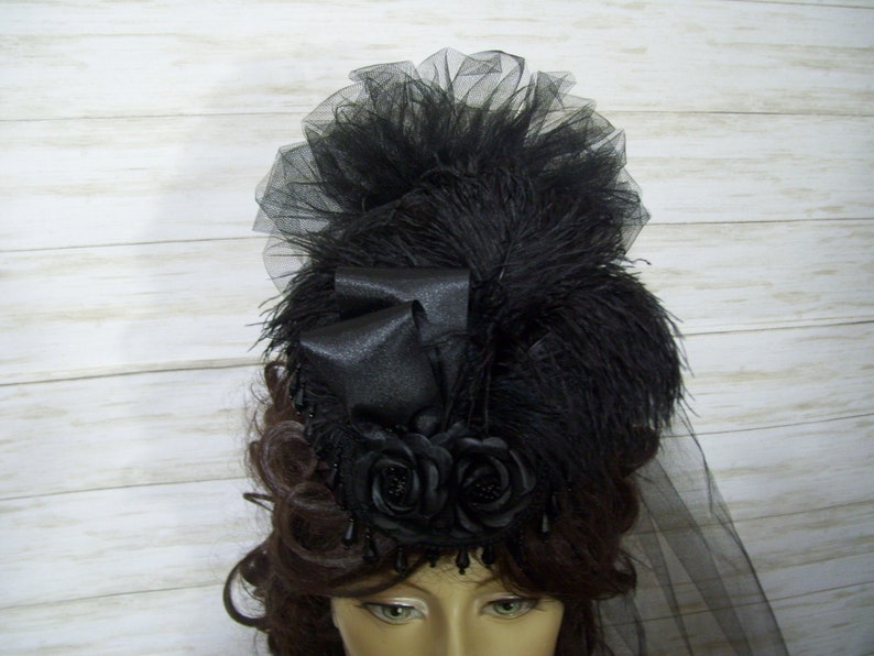 Victorian Mini Riding Hat Black Mini Riding Hat Mourning Etsy