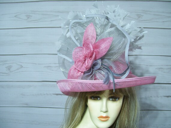 Ladies Pink Hat, Kentucky Derby Hat, Pink Easter Hat  display picture 1