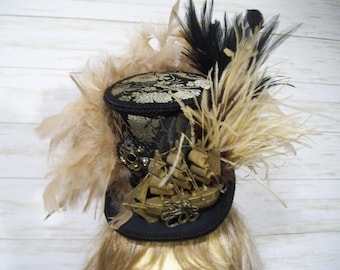 Mini Top Hat, Halloween Mini Top Hat Fascinate, Halloween Wooden Ship Mini Top Hat, Tea Party Hat, Alice in Wonderland Tea Hat, USA Seller