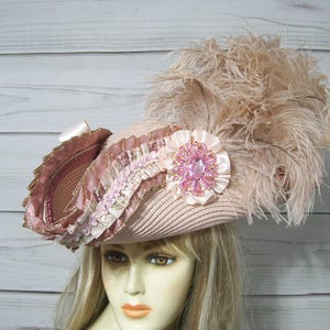Ladies Pink Pirate Hat, Sexy Pirate, Renaissance Tricorn Hat, Gasparilla Festival, 22.5&quot; inside