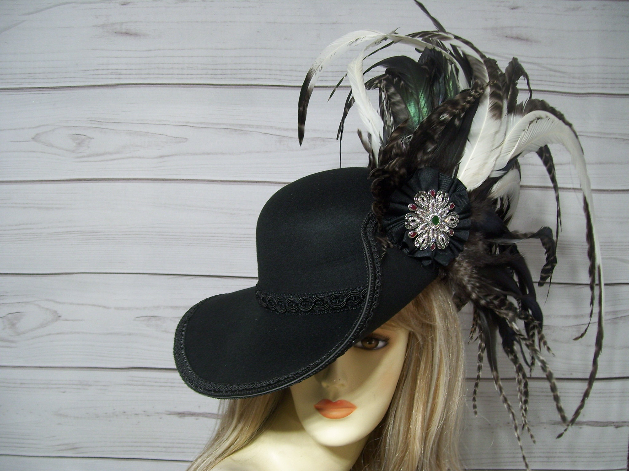 Black Cavalier Hat, Black Pirate Hat, Renaissance Hat, Gasparilla