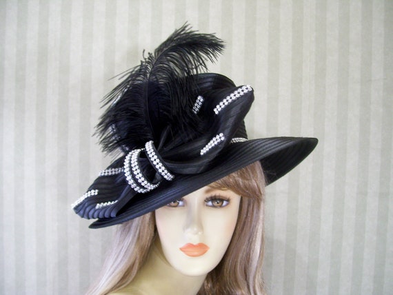 black wedding hat sale