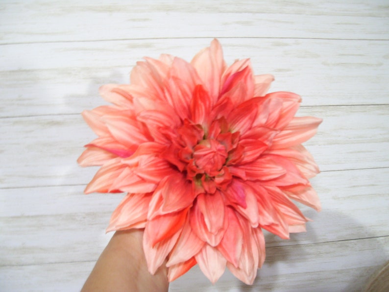 Ombre Orange Dahlia Flower Fascinator Tea Party Hat Floral Fascinator Wedding Flower Hat Kentucky Derby Flower Fascinator