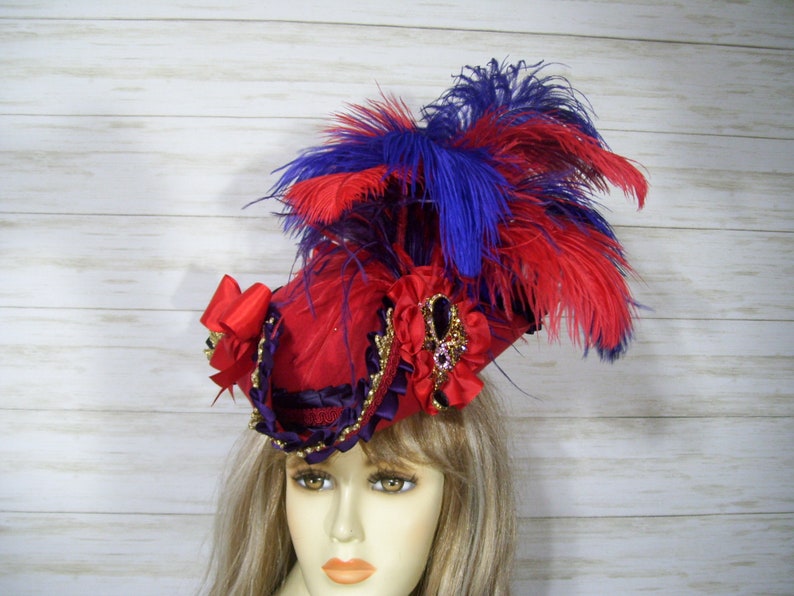 Red and Purple MINI Tricorn Hat Red 