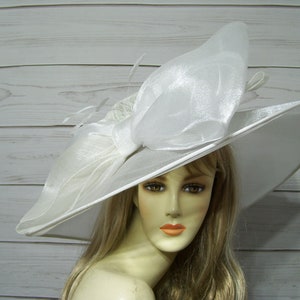 White Hat Kentucky Derby Hat, Wedding Hat, White Kentucky Derby Hat, Easter Hat, Victorian Hat, Church Hat, Mothers Day Hat