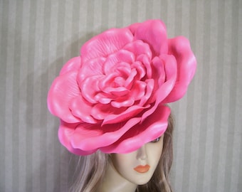Pink Kentucky Derby Rose Fascinator, Flower Fascinator, Wedding Hat, Garden Party Fascinator, Mother's Day Hat, Church Fascinator