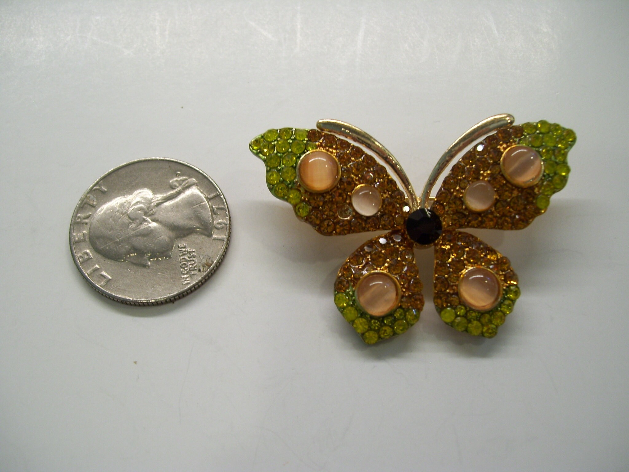 Rhinestone Butterfly Pin Butterfly Brooch Butterfly Scarf Etsy