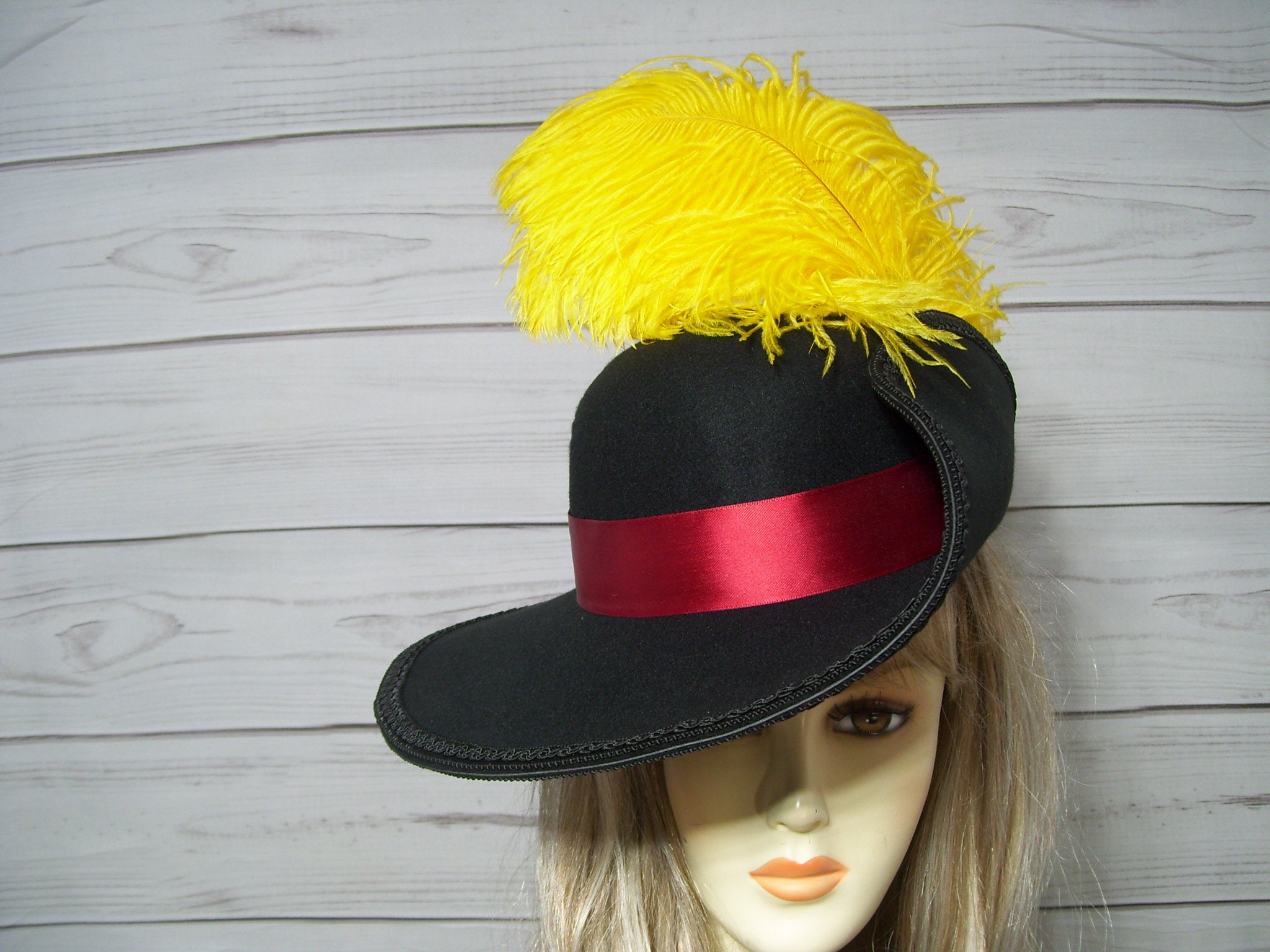 Black Cavalier Hat, Pirate Hat, 3 Musketeer Hat, 17th Century Hat