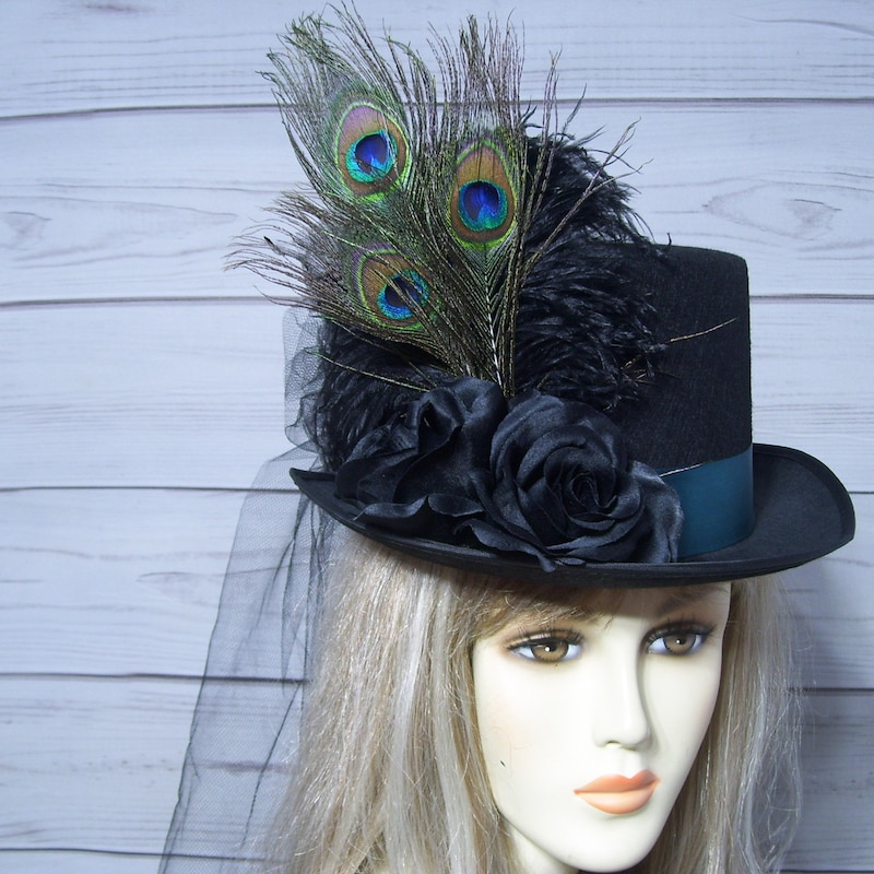 Mad Hatter Style Top Hat Etsy