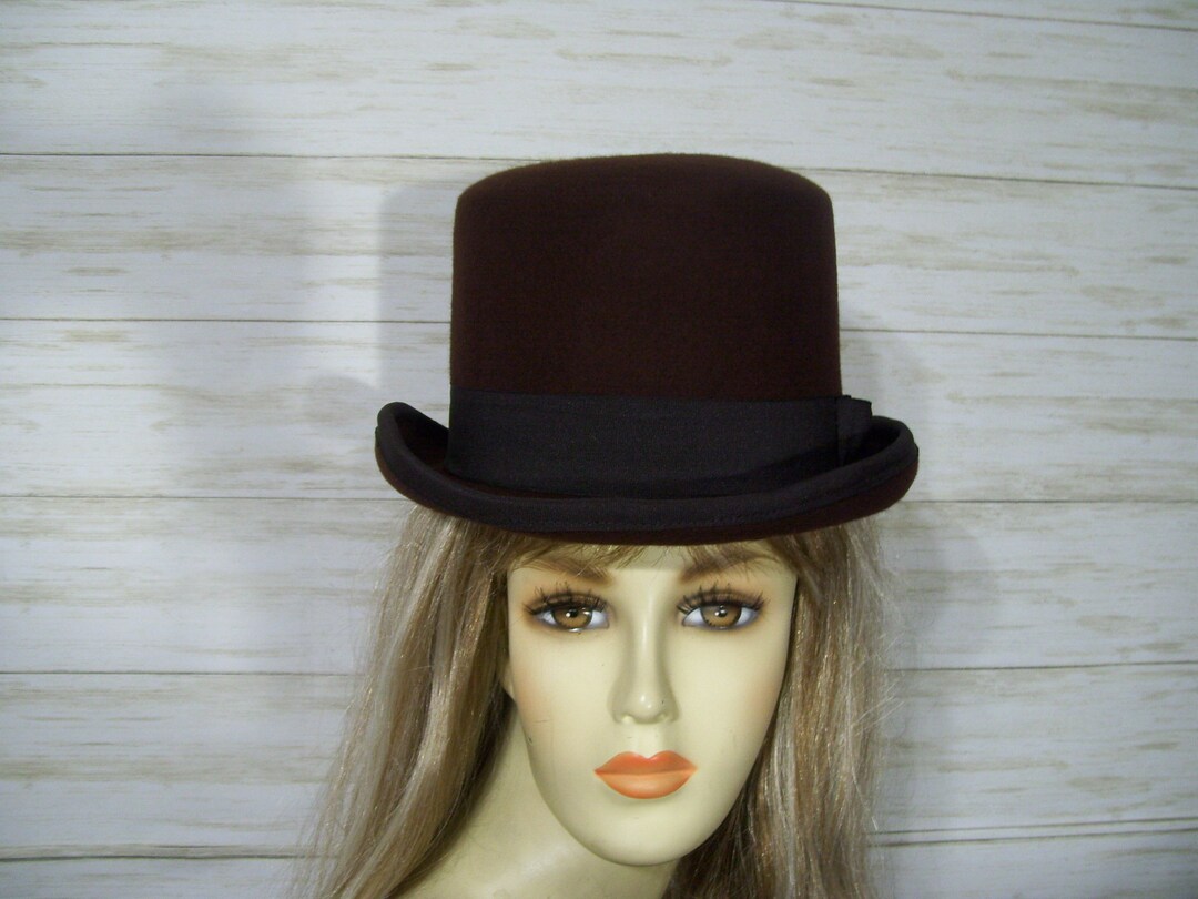 Brown Top Hat, Kentucky Derby Brown Top Hat, Equestrian Top Hat ...