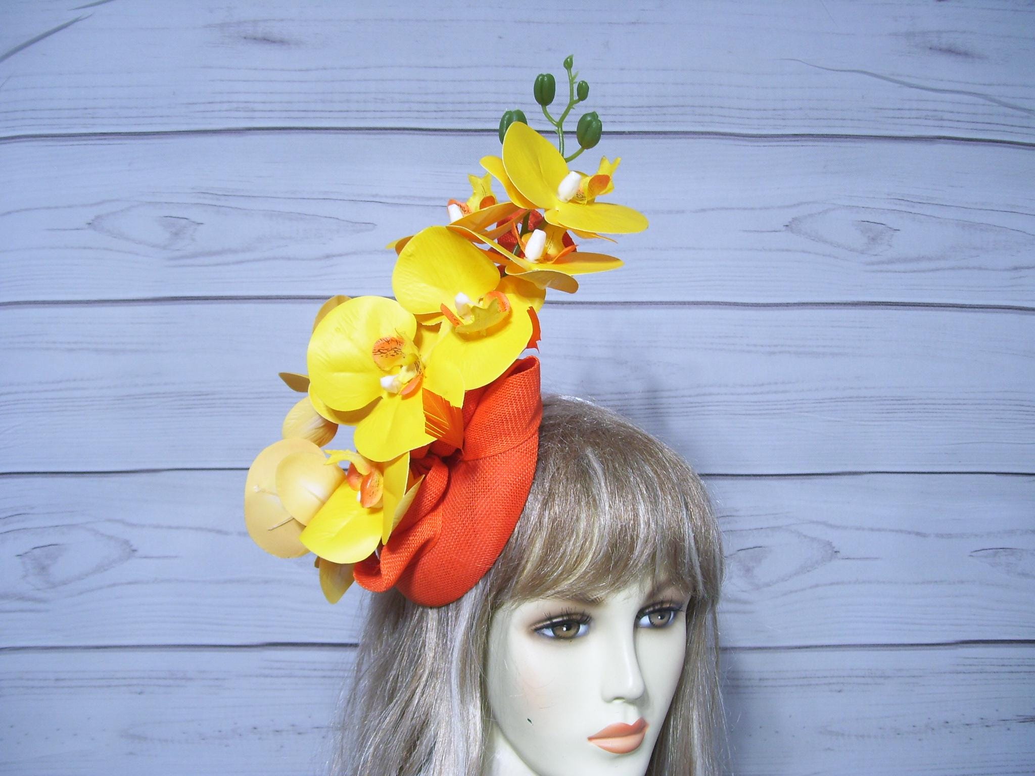 Yellow and Orange Kentucky Derby Hat - Etsy
