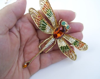 Allisonia Dragonfly Pin Brooch Costume Jewellery Accessories for Women