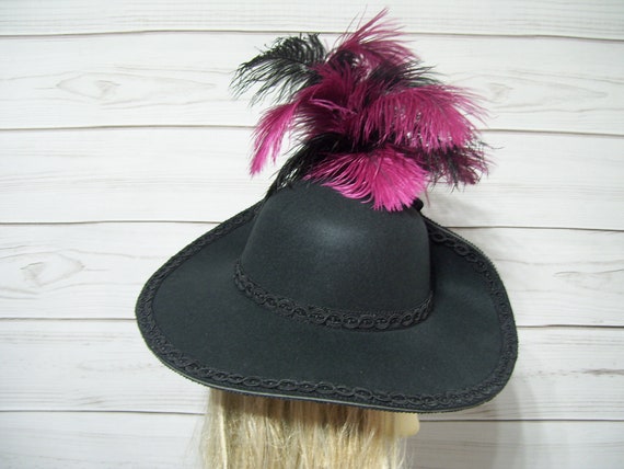 Purple Leather Cavalier Pirate Hat -  Finland