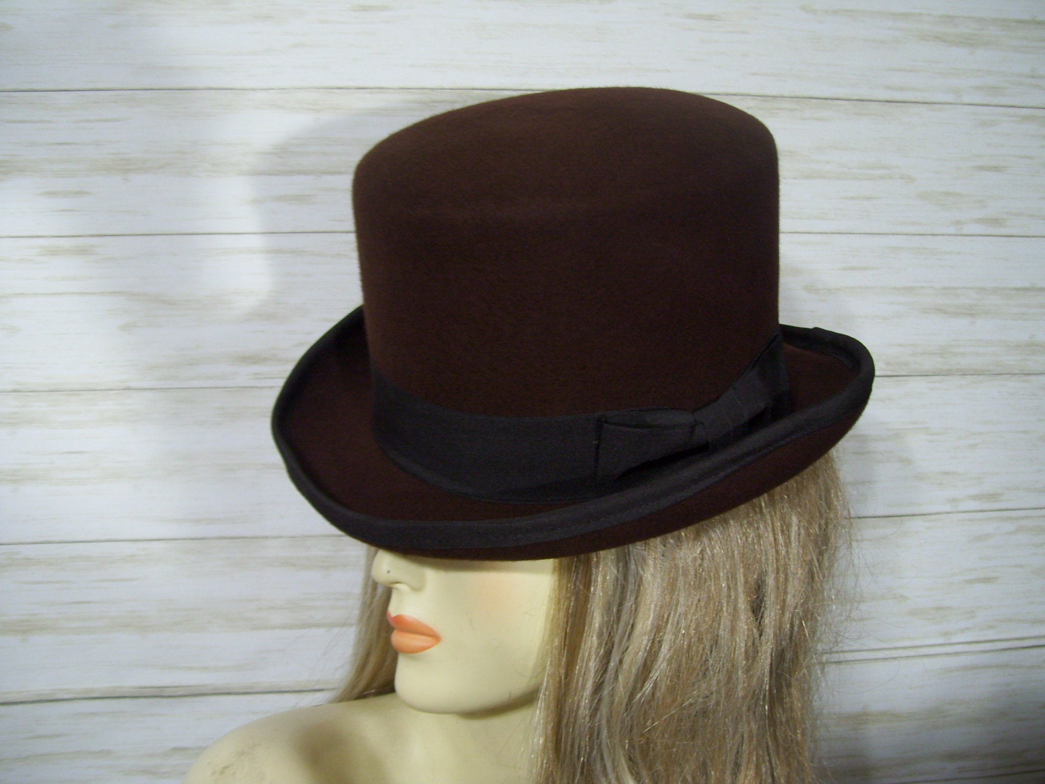 Brown Top Hat, Kentucky Derby Brown Top Hat, Equestrian Top Hat ...