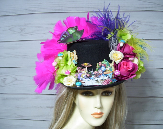 Top Hat Alice in Wonderland Top Hat Halloween Top Hat Full Size Top Hat