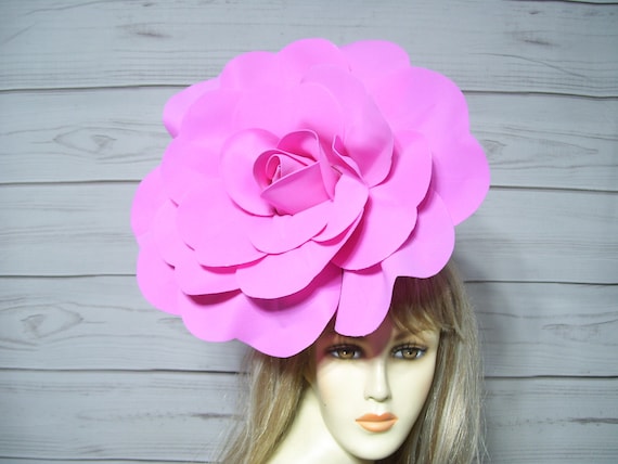 Ladies Bright Pink Rose Fascinator, Kentucky Derby Fascinate  display picture 1