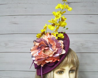 Ladies Fascinator Kentucky Derby Fascinate Hat, Wedding Fascinate, Ascot Hatinator, Belmont, Car Shows, Tea Party Hat, USA