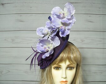 Orchid Fascinator Kentucky Derby Fascinator Hat, Tea Party Hat, Wedding Fascinate, Ascot Hatinator, Belmont, Car Shows, USA