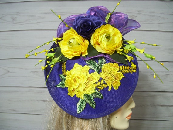 Kentucky Derby Hat Fascinator Kentucky Oaks Church Tea Equestrian Millinery Derby Revival | Accessories | Kentucky Derby Hat Fascinator  main image 3