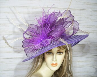 Rose Wedding Purple Gold Headband 