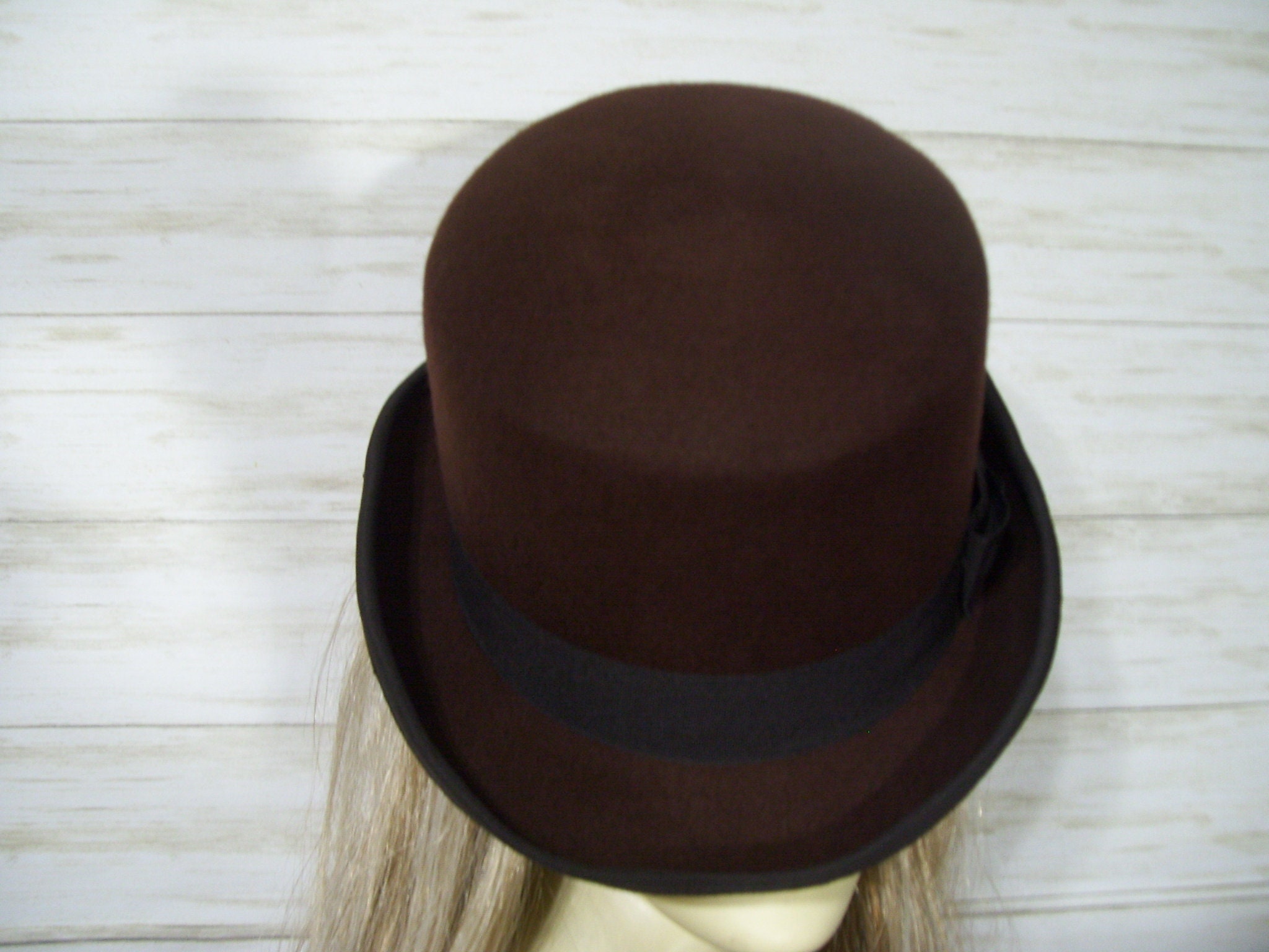 Brown Top Hat, Kentucky Derby Brown Top Hat, Equestrian Top Hat ...