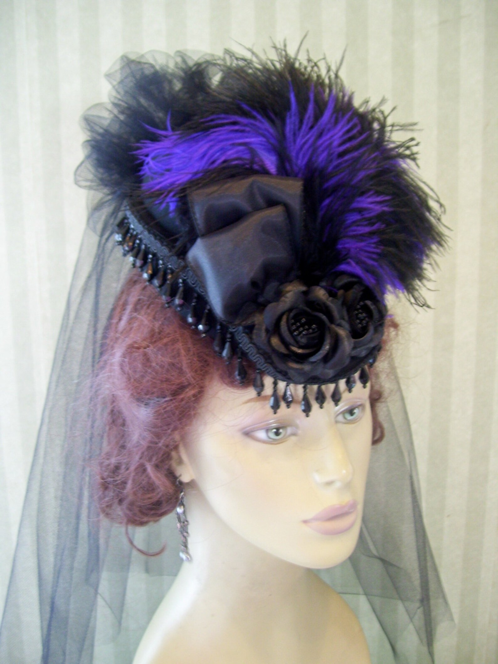 Steampunk Mini riding Hat Victorian Hat 1800s hat Mini Riding Etsy