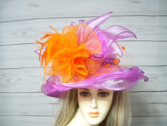 orange derby hat