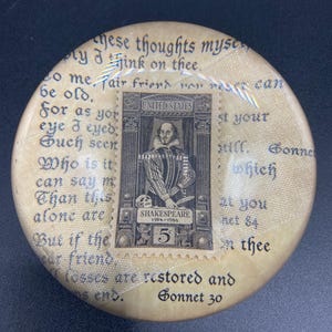 Vintage Punch Studio &quot;Shakespeare&quot; Paperweight.