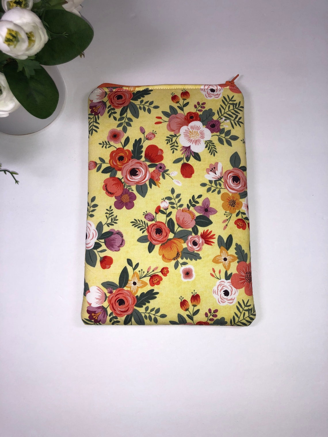 Yellow Floral Kindle Fire 7 Cover Kindle Pouch Kindle Case Etsy