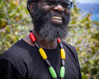 AWESOME Rasta Necklace as seen on youtube, The Sea Heart Lion of Judah Star of David Ethiopian cross Brass necklace Pendant