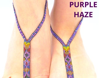 Purple Haze Barefoot Sandal Foot Jewelry Beach Shoes