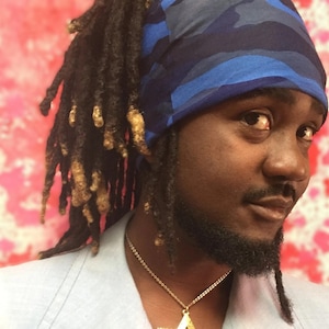 Camouflage Neck Gaiter Lox Sox Dreadlock Turban Tubular printed stretch headband, active sport hunting headwear.