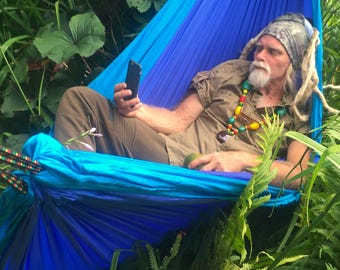 Camping Hammock Single size lightweight super comfy silky soft Nylon 2 color camping, cycling, hiking, car trunk must have!