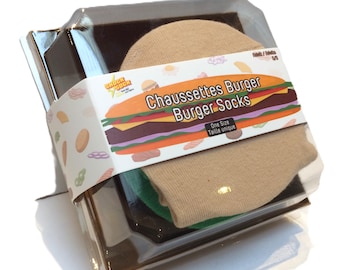 BURGER SOCKS & HOTDOG unisex cotton blend socks.