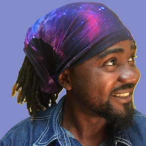 Stretchy unisex head scarf Lox Sox Dread lock sock head wear, hair head band, neck gaiter,  hat liner, Infinity tubular, loc soc.