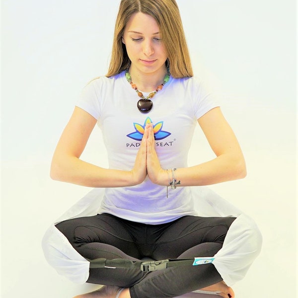 Sangle de yoga pour siège Padma, ceinture de méditation Lotus Wrap, soutien de la colonne vertébrale pour rester assis confortablement les jambes croisées plus longtemps.