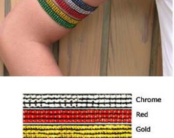 STRETCH ANKLET / ARMBAND Glass seed beads on elastic