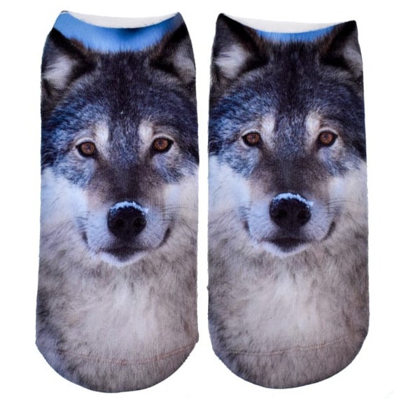 Wolf Pack Ankle Socks 9 vibrant color themed prints. SOXBOX - Shock Socks