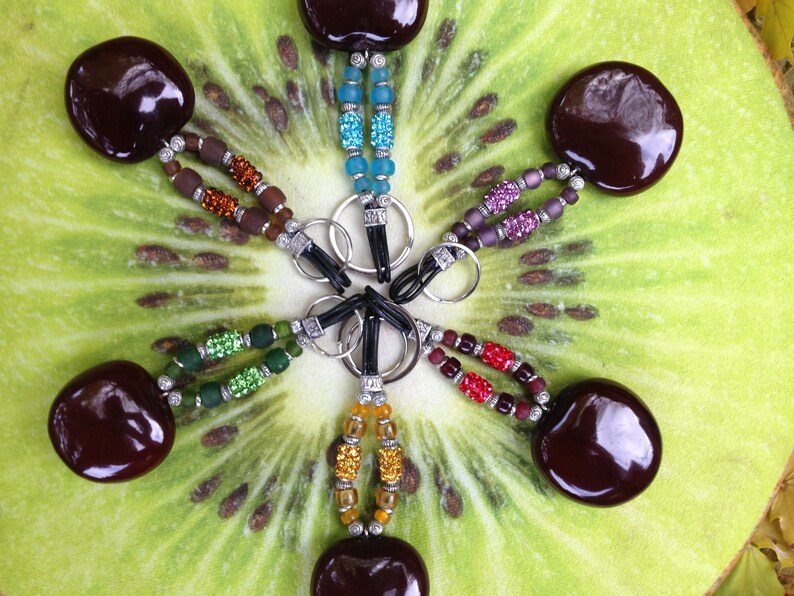 Sea Heart Sea Bean Lucky KeyChain Etsy